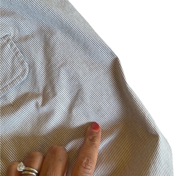 IZOD Dress Pants Women’s 14 Brown and White Stripes Stretch - Picture 11 of 11